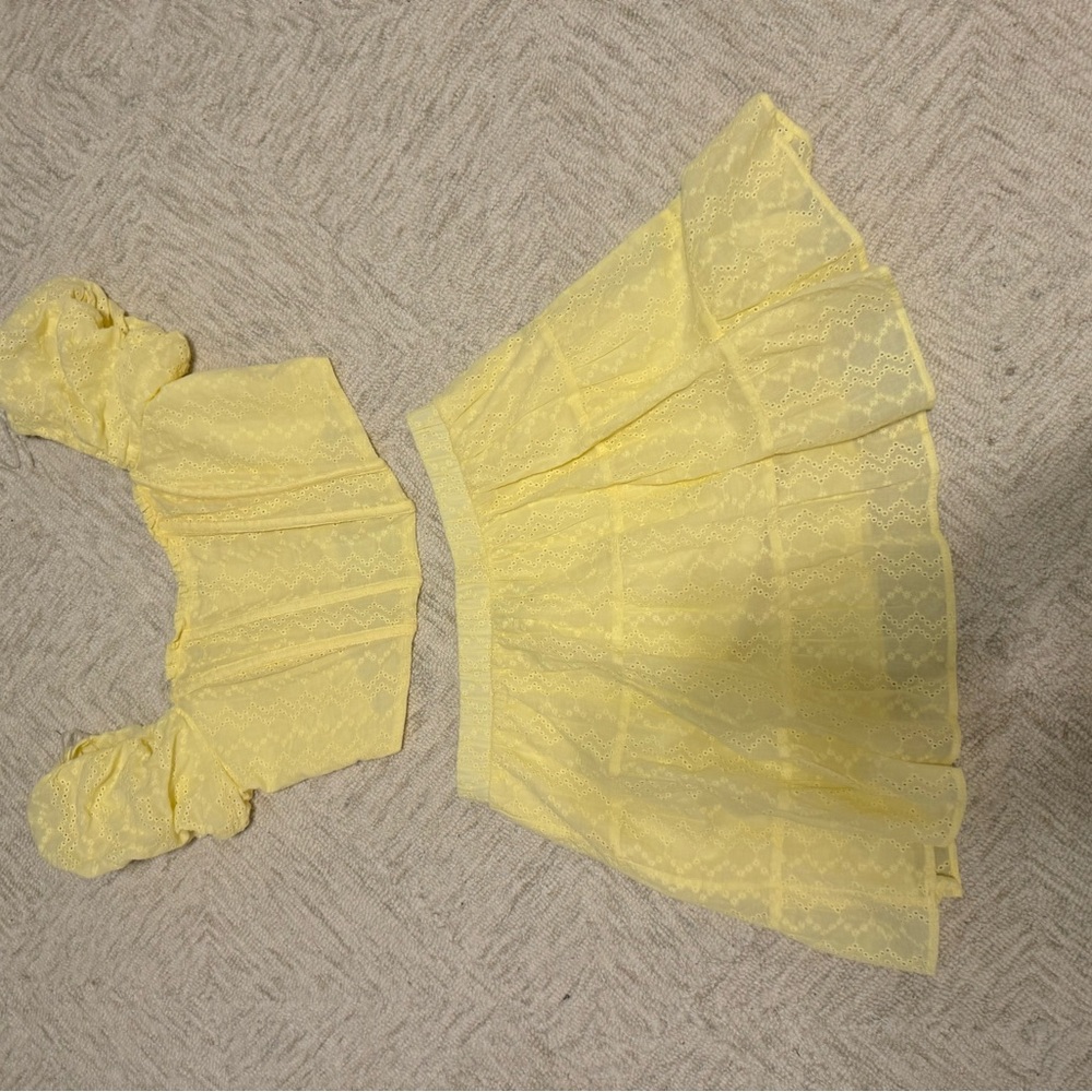 Wild Fable Yellow Lace Two-Piece Set